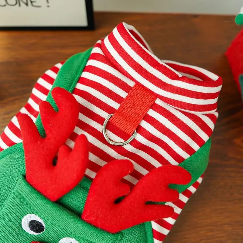 Merry Christmas Pet Clothes Dog Coat Cat Clothing Xmas Puppy Cosplay Santa Tree Costume Happy Festival Coat Supplies Wholesale