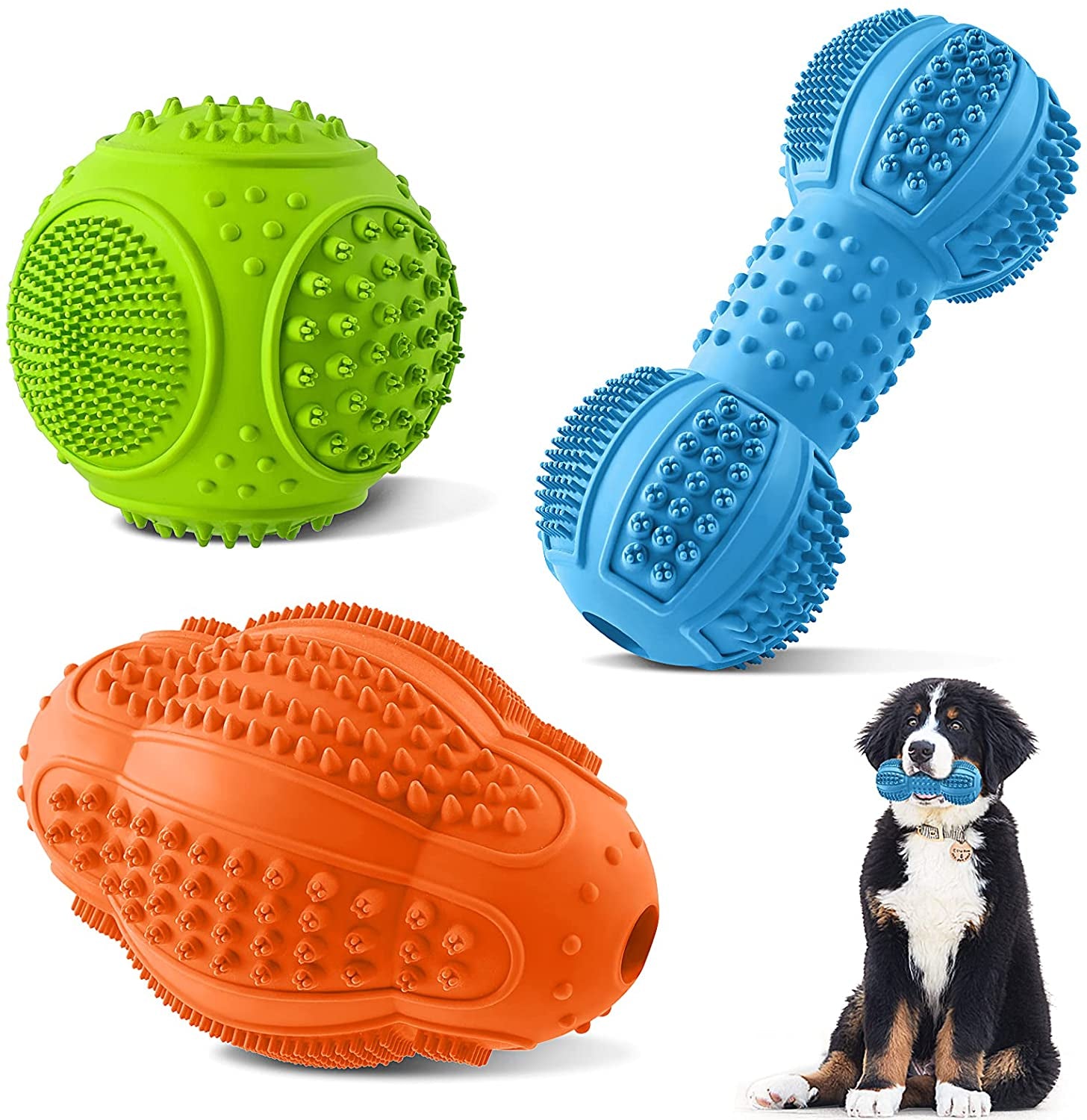 Ultimate Durable Dog Chew Toys 3-Pack - Perfect for Aggressive Chewers!