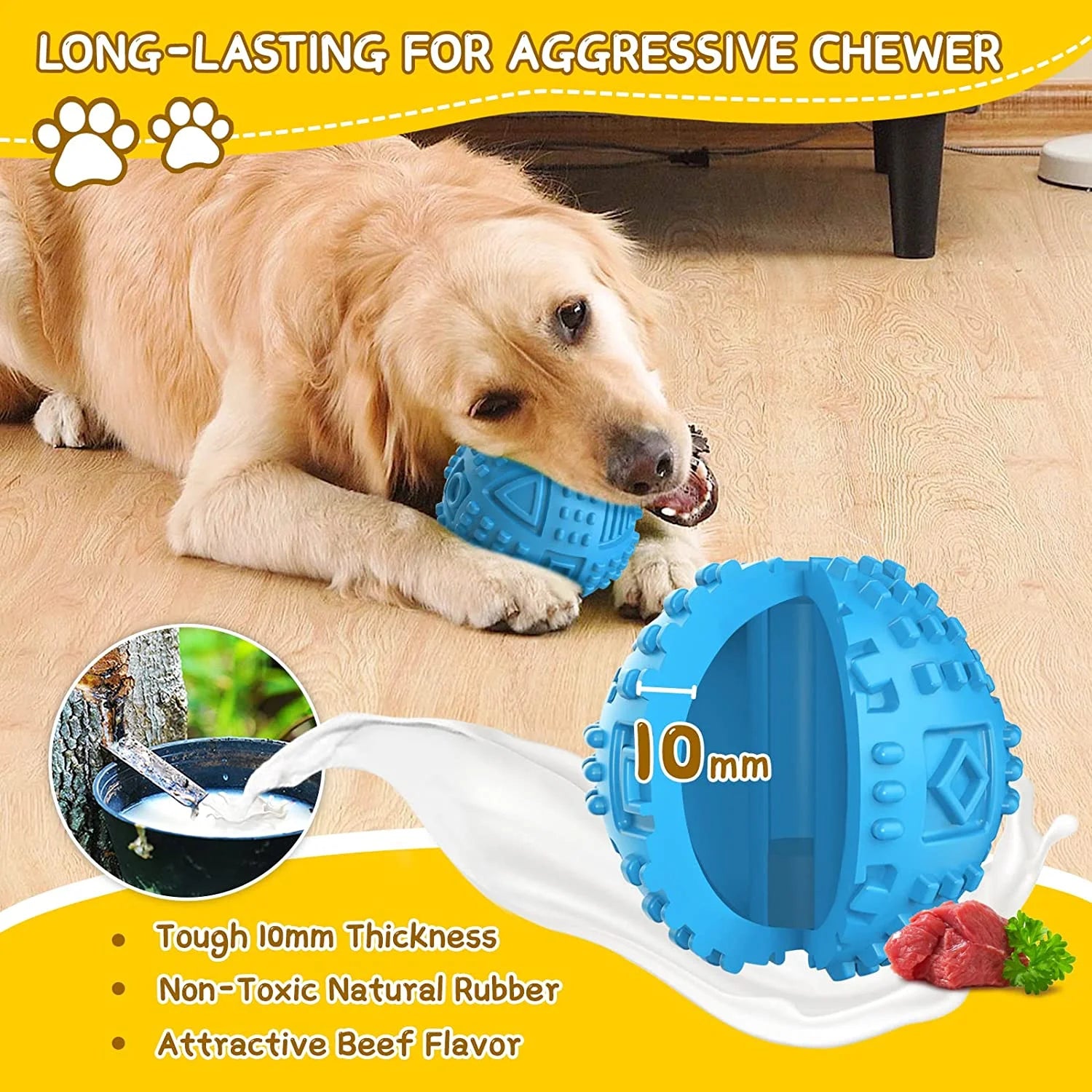 Ultimate Interactive Treat Dispensing Dog Toy for Heavy Chewers - Large, Eco-Friendly Green Design