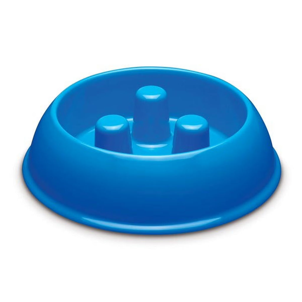 Plastic Slow Feeder Dog Bowl 40Oz, Blue