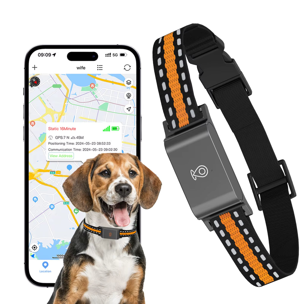 IP67 Waterproof Mini 4G GPS Animal Tracker Collar Anti-Lost Real Time Tracking Dog Cat Locator Pet Dog Cat Fashion Neck Collar