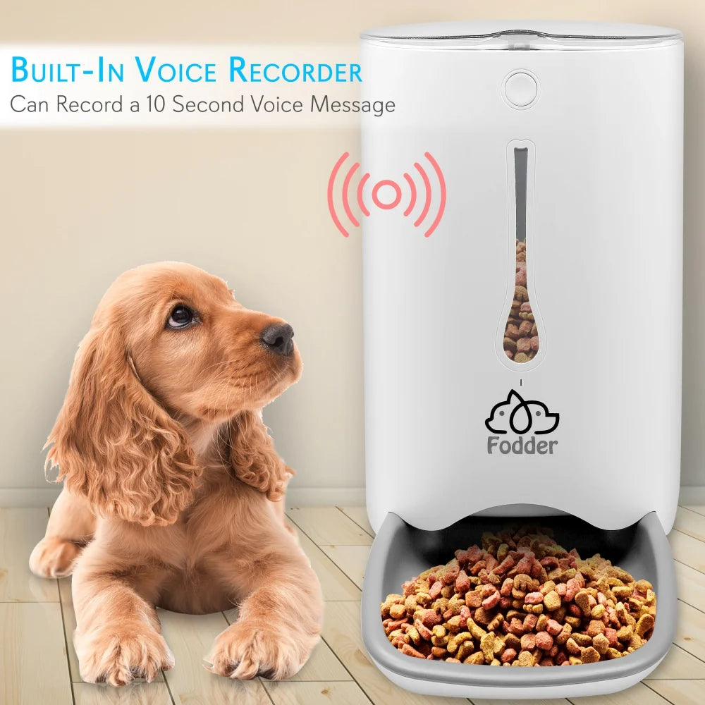 SLAPF30 - Intelligent Automatic Pet Feeder with Voice Message Feature for Cats and Dogs
